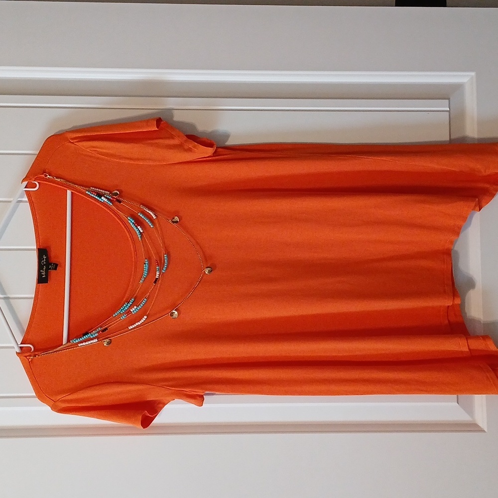 Melissa Paige orange embellished T